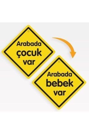 babyjem araba cam yazisi dikkat bebek var sari fiyati yorumlari trendyol
