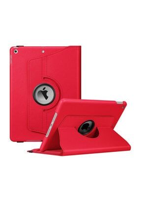 Apple Ipad 8. Nesil 10.2 Inç Uyumlu 360 Derece Dönebilen Standlı Tablet Kılıfı Kırmızı 8102-3210