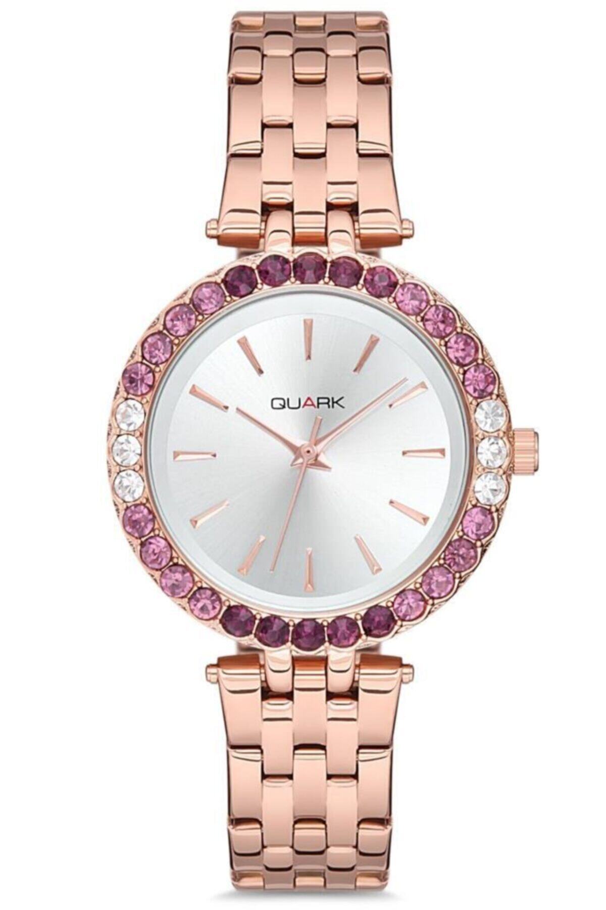 Quark QC-425R-7A Klasik Taşlı Kadın Kol Saati