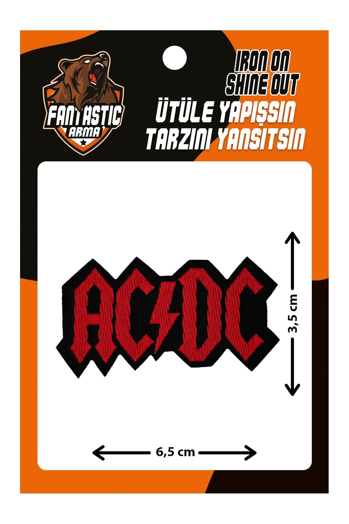FANTASTIC ARMA Ütü Ile Yapışan Dokuma Arma Patch, Ac/dc