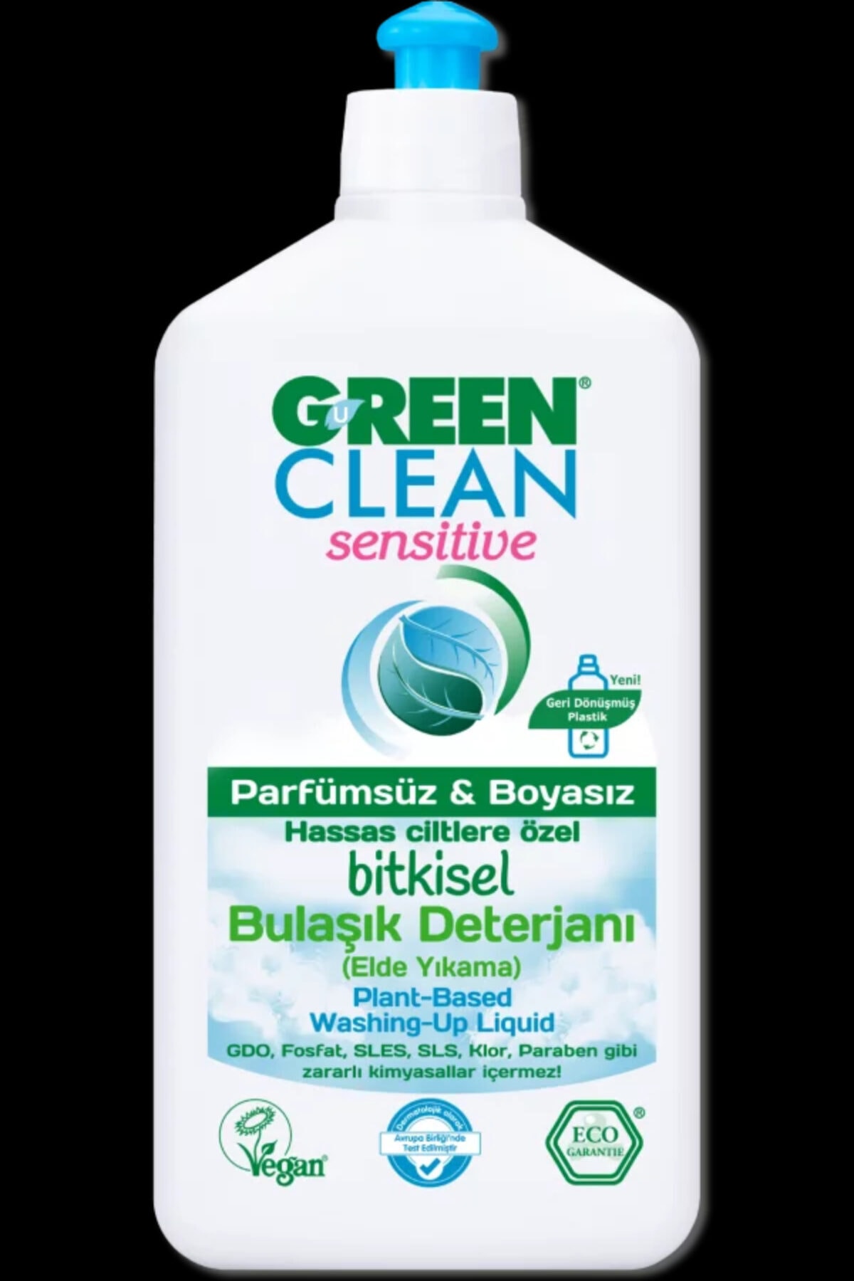U Green Clean Green Clean Sensitive Parfümsüz & Boyasız Bitkisel Bulaşık Deterjanı 500 ml