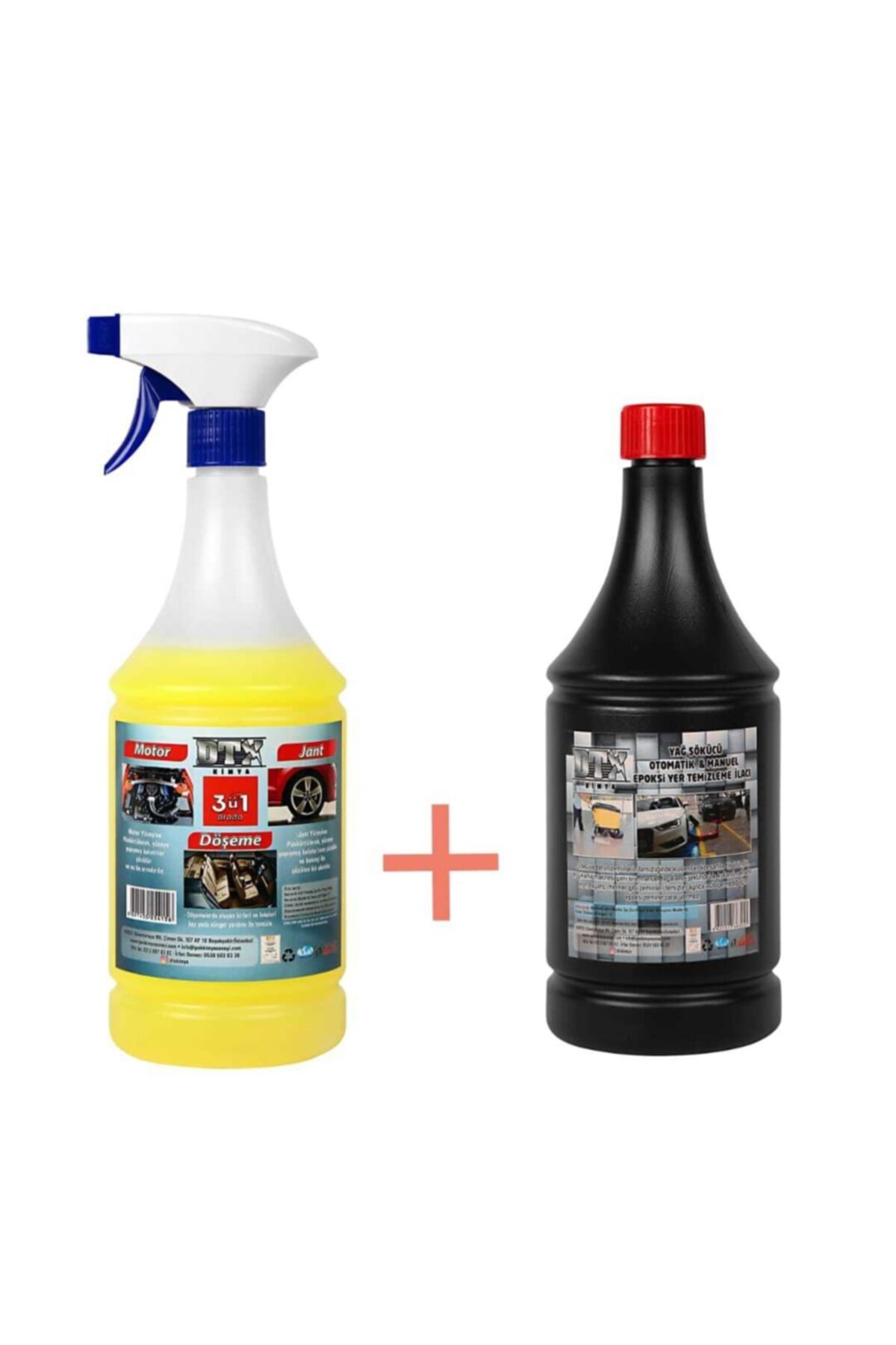 Döşeme Jant Ve Motor Temizleme Ilacı Yağ Sökücü 1 Lt & Epoxi Yer Temizleme Ilacı 1 Lt
