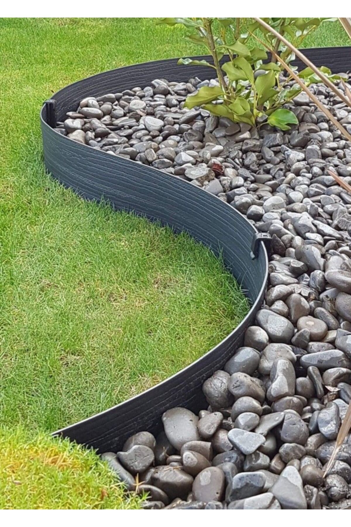 Çim Ayırıcı 5 Metre Siyah Çim Sınırlayıcı Taş Toprak Ayıracı Çim Toprak Bariyeri Toprak Sınırlayıcı 5