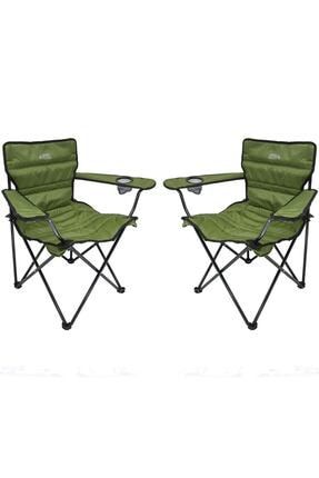 Quatro Katlanır Lüks Kamp Sandalyesi - Yeşil (2 Adet) 2QBP-YSL