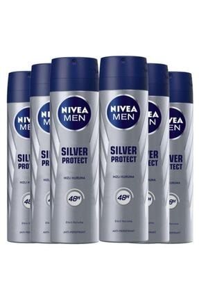 Men Silver Protect Etkili Koruma Erkek Sprey Deodorant 150 ml x 6 Adet Avantaj Paket 1943