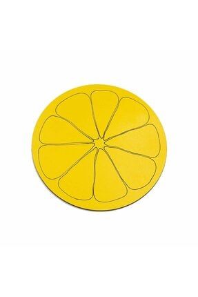 Lazer Mdf Renkli Limon Dilimi Dekoratif Obje Bardak Altlığı 14 Cm limon-obje