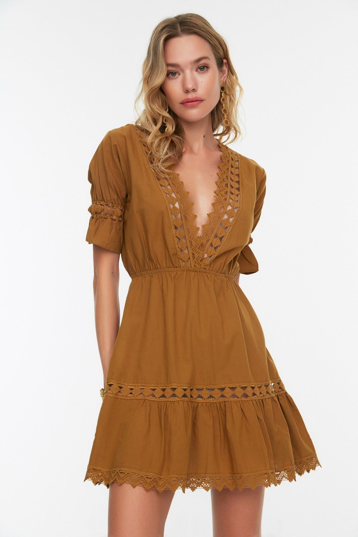 Darling mini dress mustard outlet