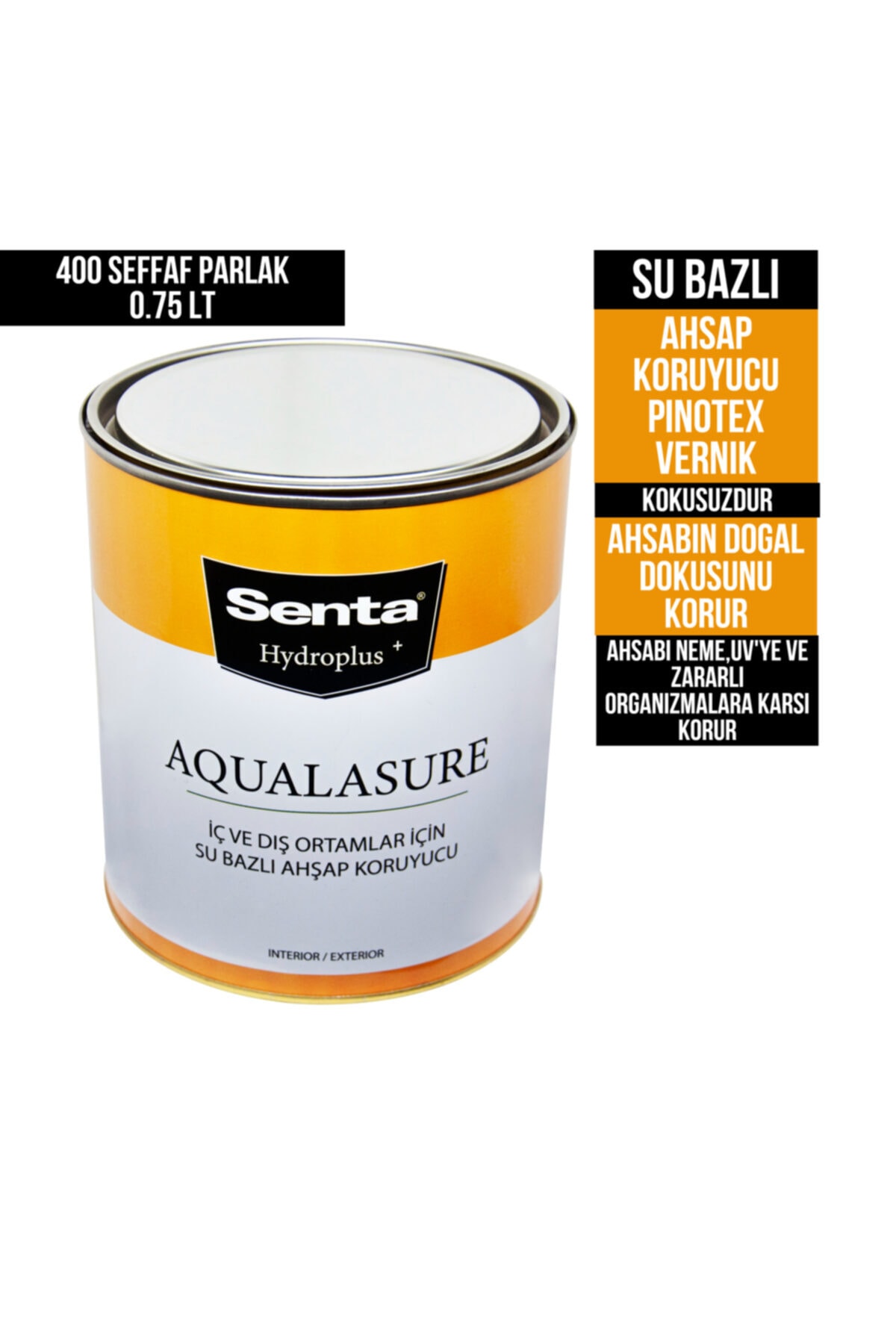 Aqualasure Water Based Wood Protective Varnish 0.75 Lt 400 Transparent