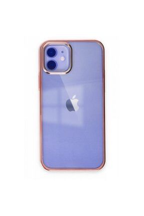 Iphone 12 Kılıf Kenarları Renkli Parlak Arkası Şeffaf Sararmaz Darbeye Dayanıklı Lüx Kapak 02ELEMNT