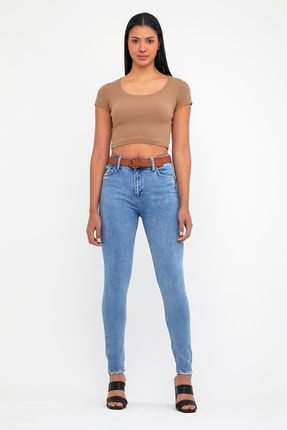Dar Paça Yüksek Bel Skinny Jeans 1208-Y