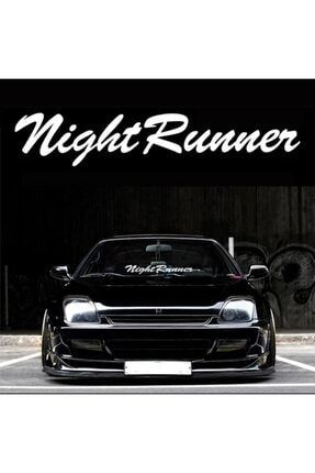 Night Runner Oto Sticker 45x6,5 Cm Beyaz NİGRUN546