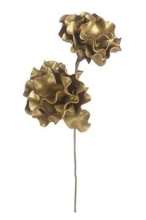 Yapay Çiçek Latex Çiçek Köpük Çiçek Siyam Gülü Gold c05