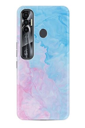 Spark 7 Pro Kılıf Resimli Desenli Baskılı Silikon Kılıf Pink Blue Abstract 1385 7prox7t5