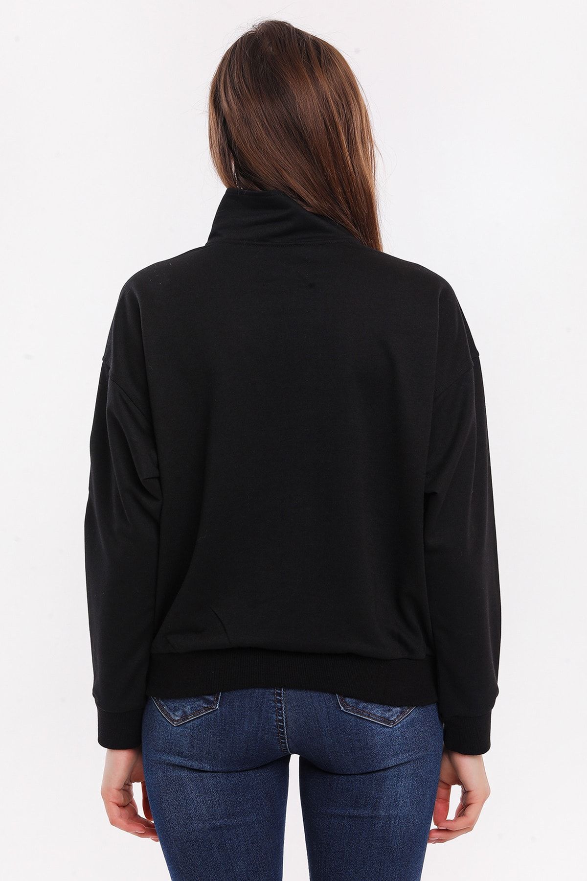 Mahalay Kadın Sweatshirt Siyah
