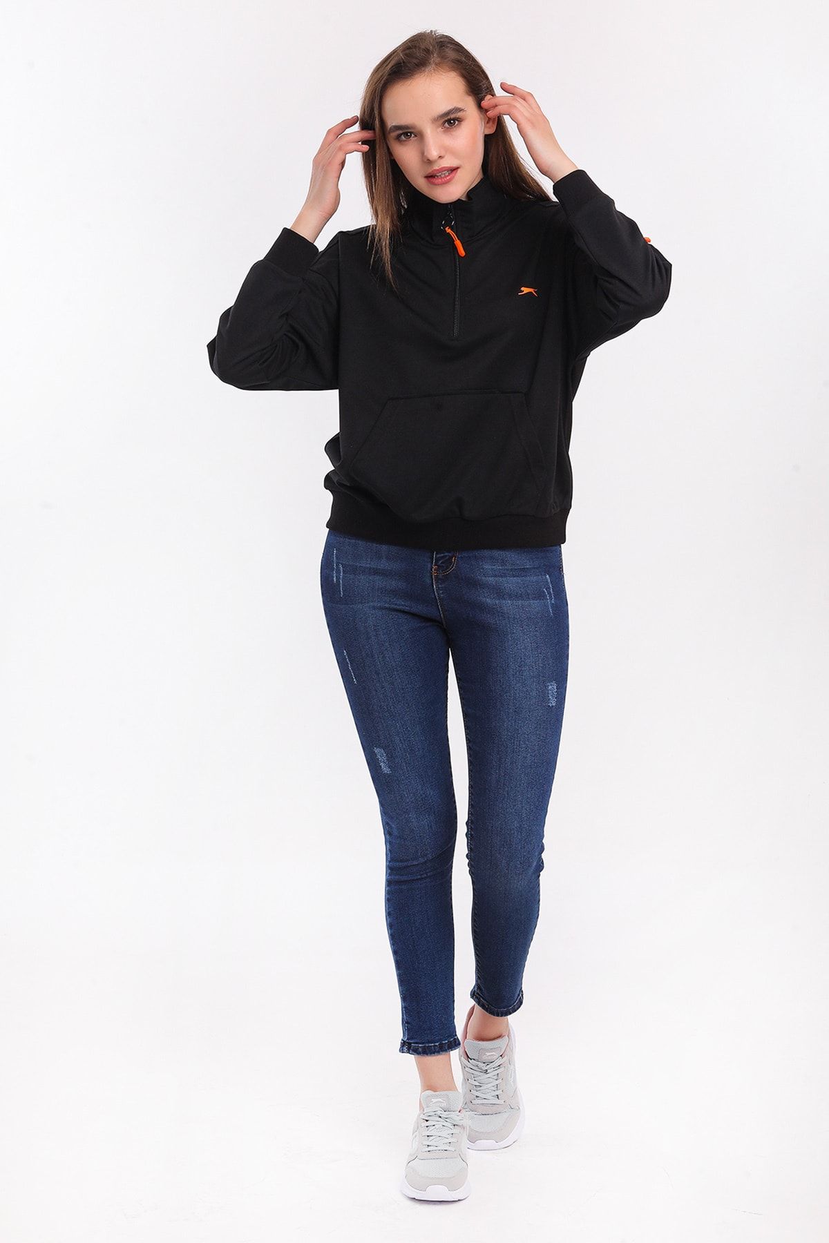 Mahalay Kadın Sweatshirt Siyah