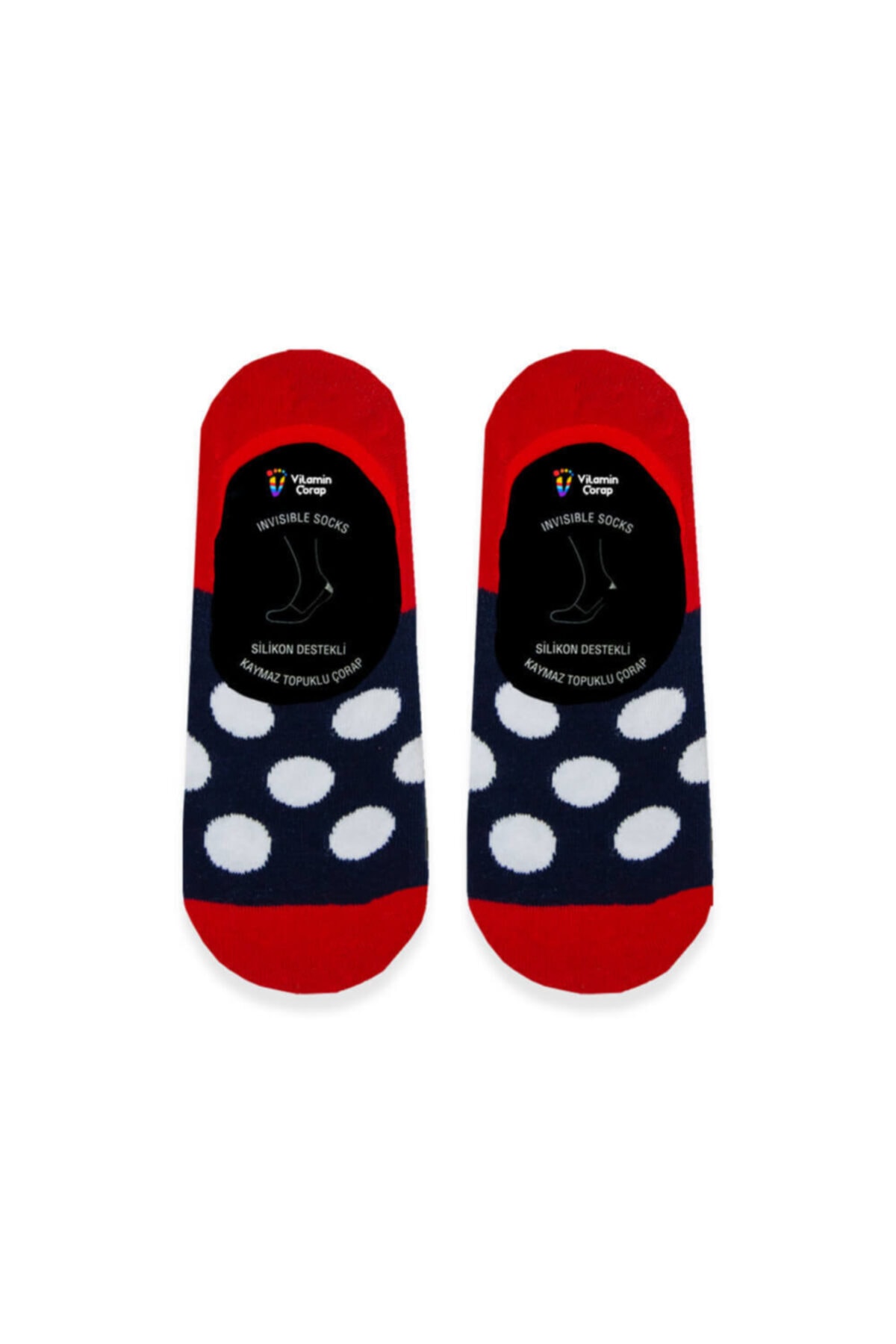 Vitamin Çorap Lacivert Dots Babet Çorap