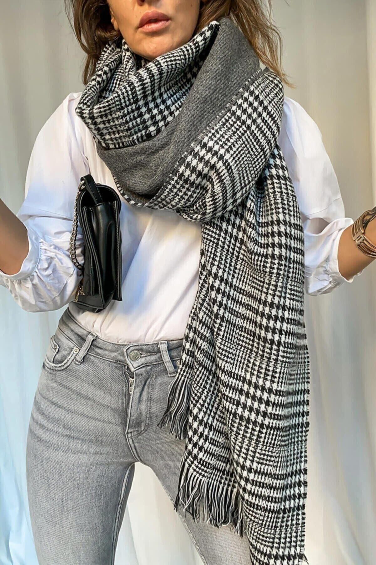 Grey and hot sale burgundy scarf