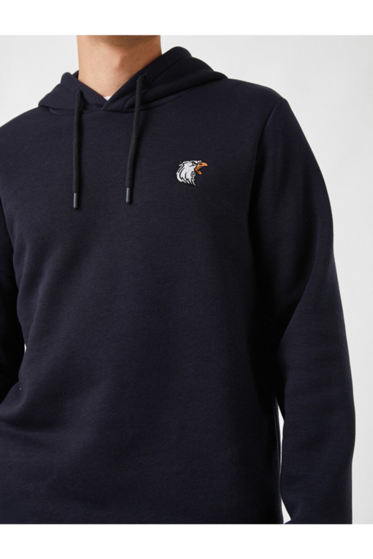 سویشرت مردانه آبی سرمه ای کوتون | 2KAM71587LK اورجینال - تصویر 5