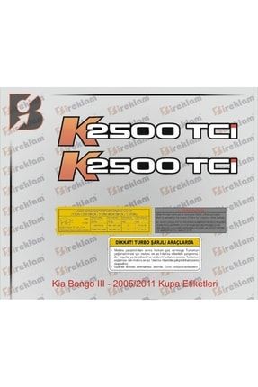 Kia K2500 Tcı 05/11 Kupa Kapı Dış Ve Iç Etiketleri Kia-K2500-sticker-tk.