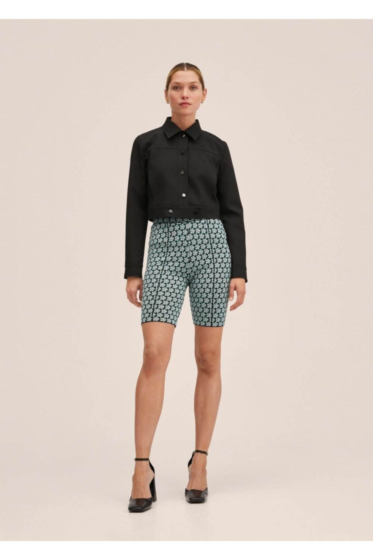 MANGO Woman-Retro Patterned Shorts 2