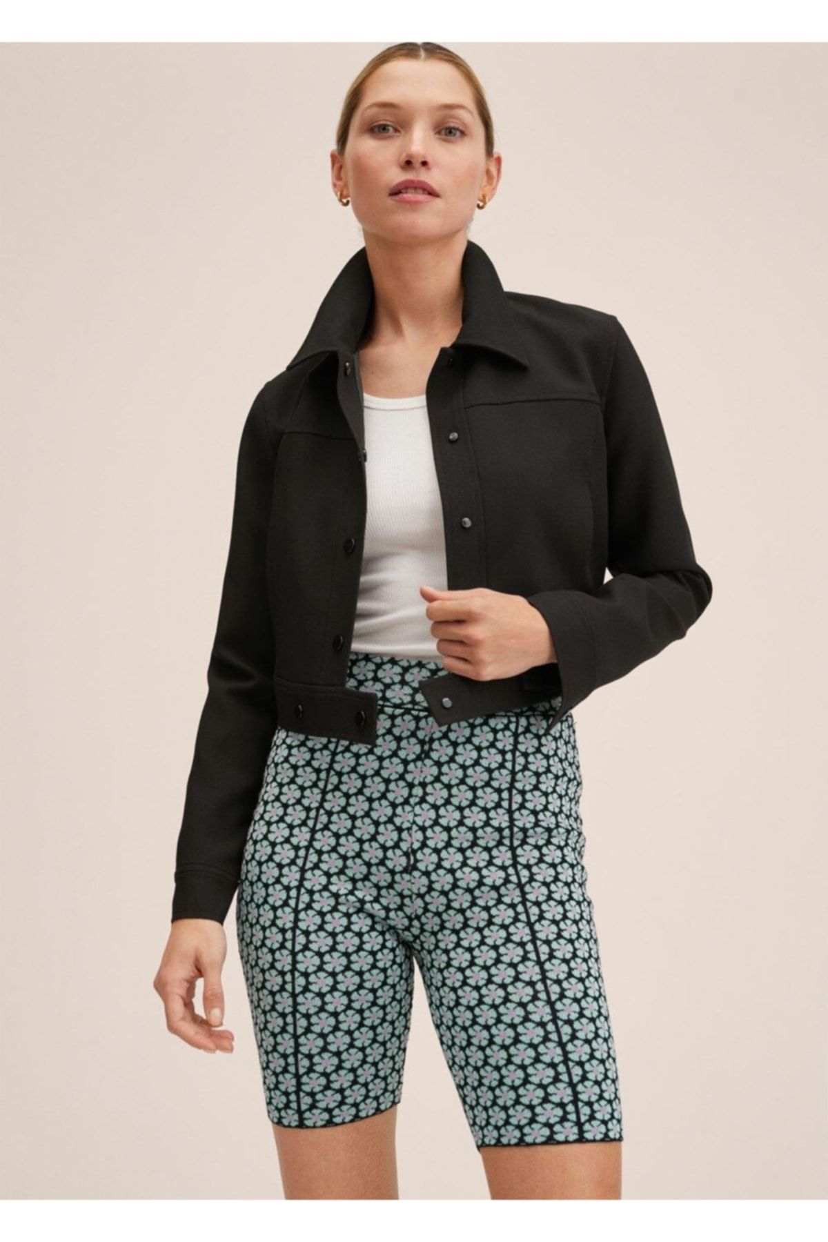 MANGO Woman-Retro Patterned Shorts 5