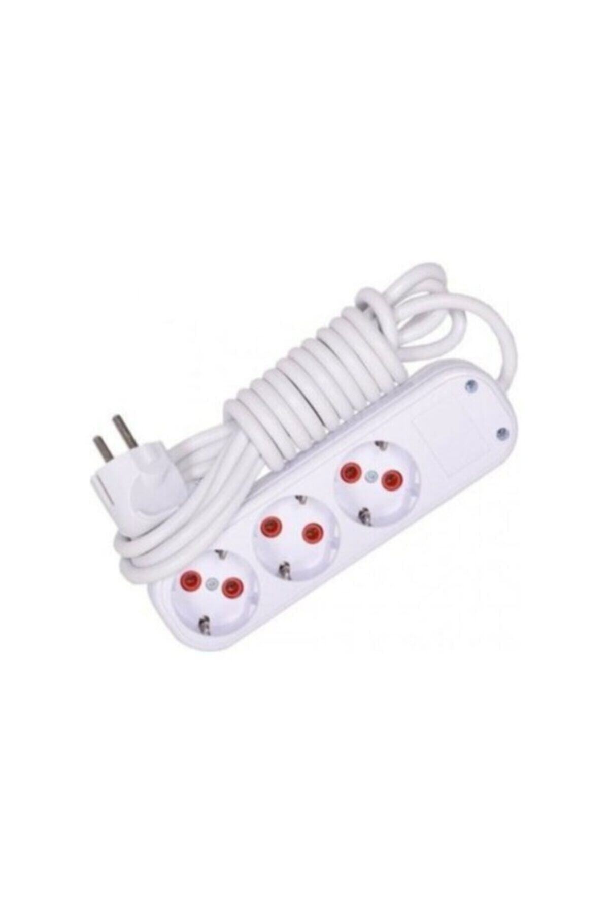 Triple Triple Grounded Extension Cable Group Socket 3 Meters