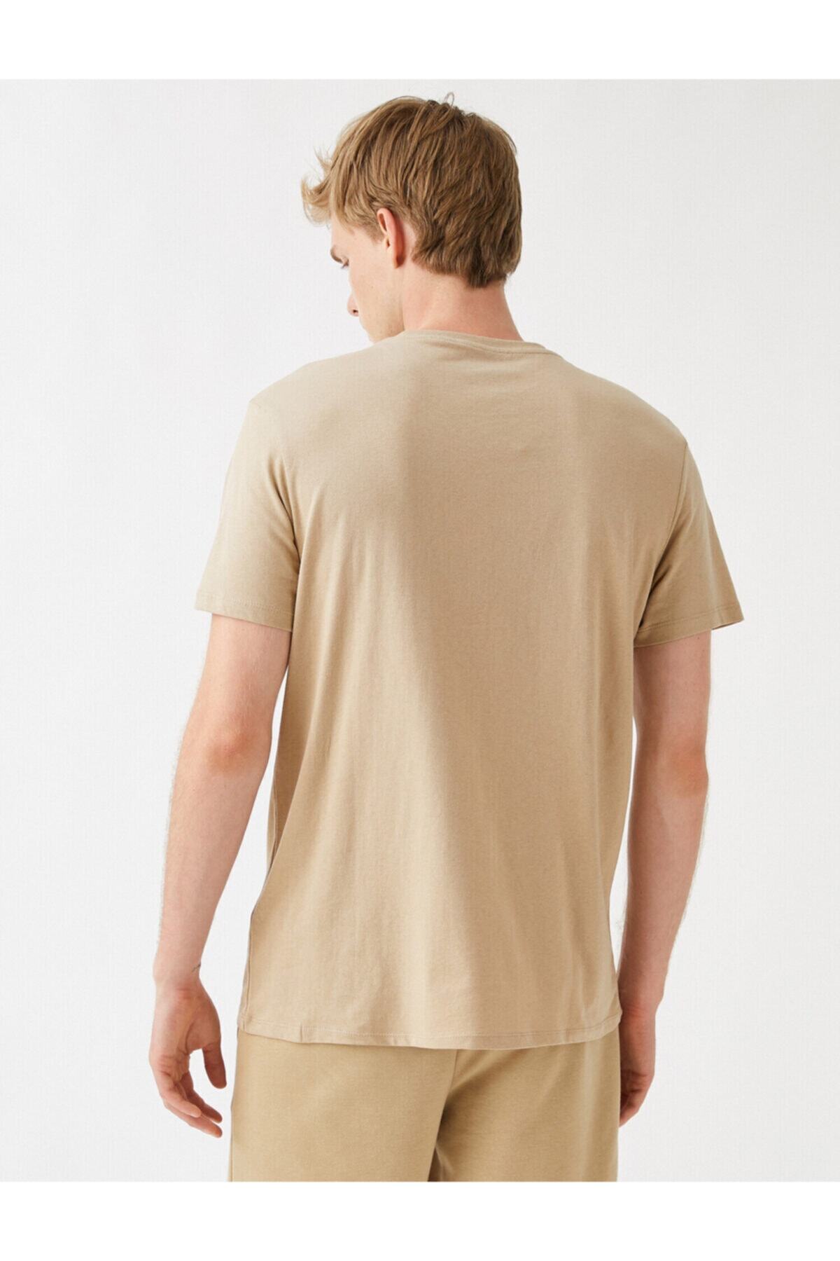 تیشرت مردانه بژ کوتون | TYC00191911448 اورجینال - تصویر 4