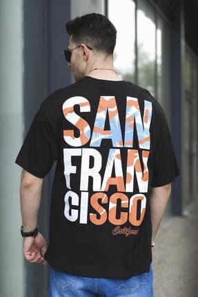 Tatum San Francisco Baskılı Oversize Bisiklet Yaka Erkek Tshirt LGGCALIFORNIA