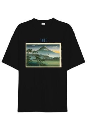Fuji Japon Japonya Doğa Dağ Oversize Unisex Tişört TD310655