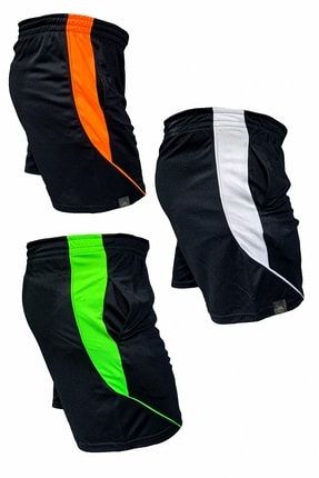 Erkek Siyah Üçlü Set Beyaz - Yeşil - Oranj Fitness 1050456