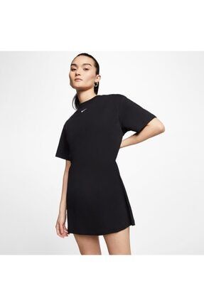 Sportswear Essential Short-sleeve Siyah Renk Kadın Elbise TYC00367755471