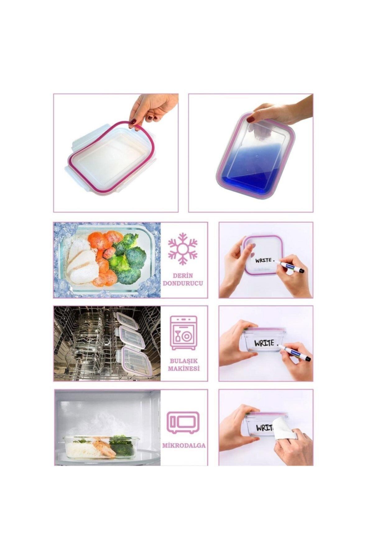 Prima Nova-Glasslock D-mbcb200 Round 2000 Ml Glass Storage Container 3