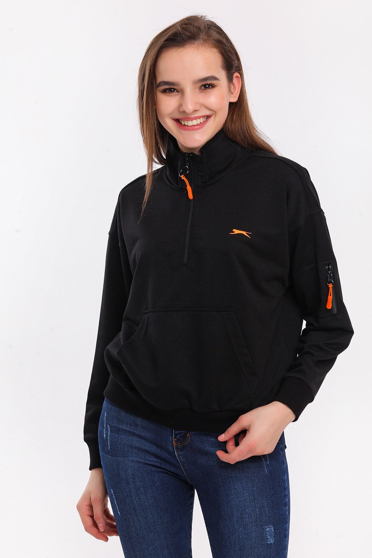 Mahalay Kadın Sweatshirt Siyah