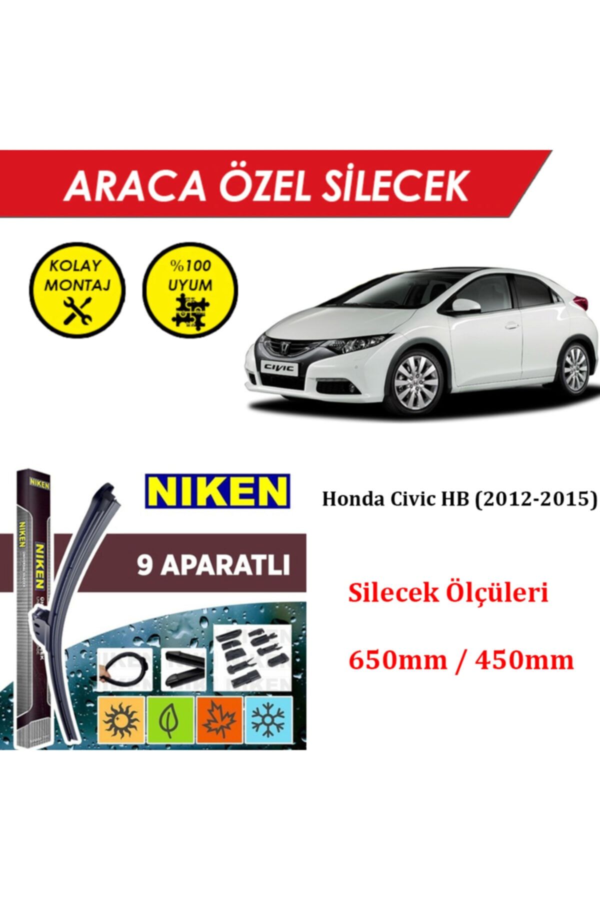 2015 honda hotsell civic windshield wipers