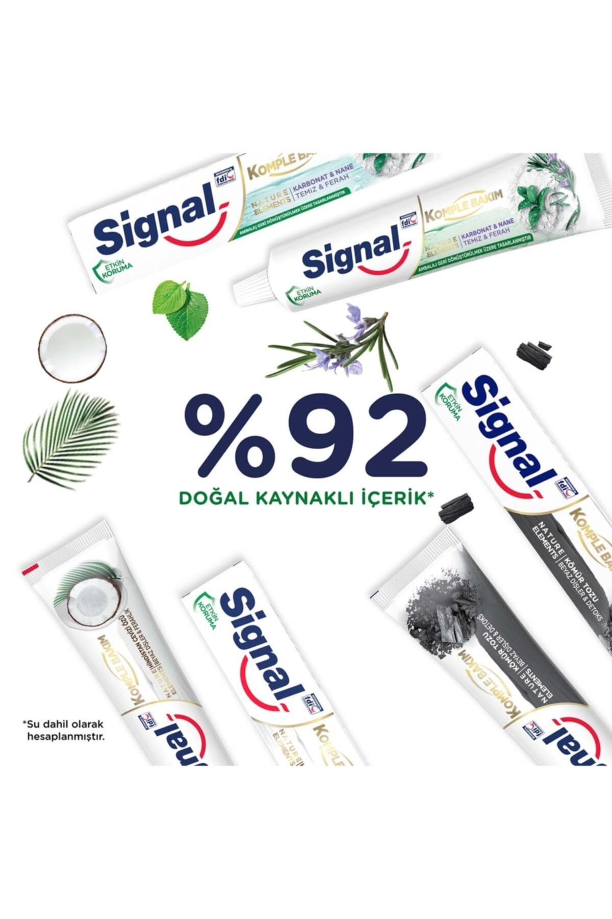 Signal Nature Elements Charcoal Kömür Tozlu Etkin Koruma Sağlayan Diş