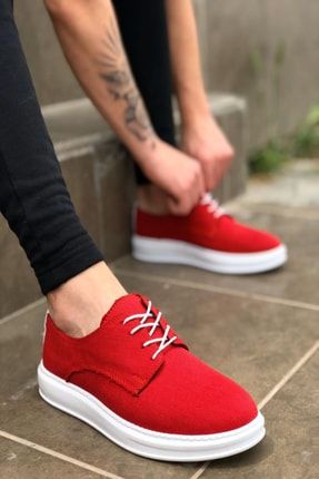 Klasik Kırmızı Süet Erkek Ayakkabı B003