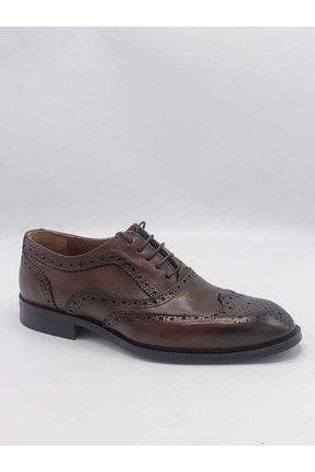 Luciano Bellini Koyu Kahverengi Hakiki Deri Erkek Klasik Ayakkabı iskerkklas0006