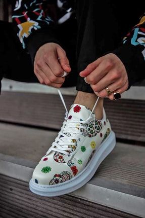 Colored White Model Desenli Sneakers TYC00365446745
