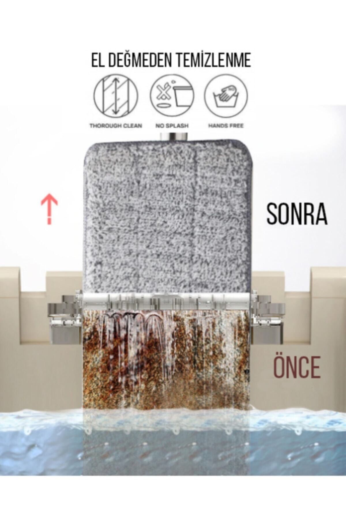 Orjinal 3 Farklı Kullanım Için 3 Bezli Tablet Mop - 3 Adet Mikrofiber Bez - 3