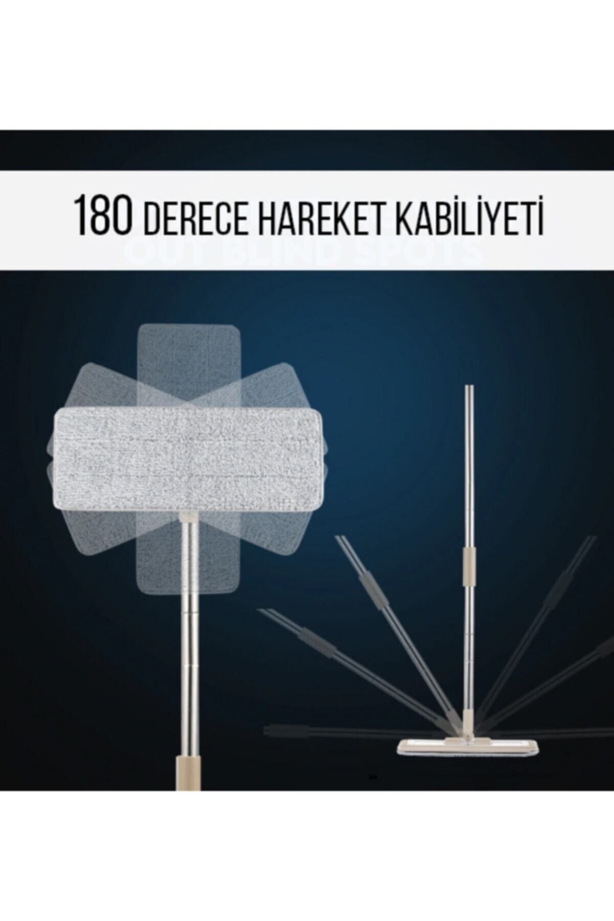 Orjinal 3 Farklı Kullanım Için 3 Bezli Tablet Mop - 3 Adet Mikrofiber Bez - 6
