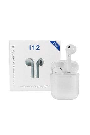 I12 Tws Beyaz Iphone Android Universal Bluetooth Kulaklık Hd Ses Kalitesi kulaklık02