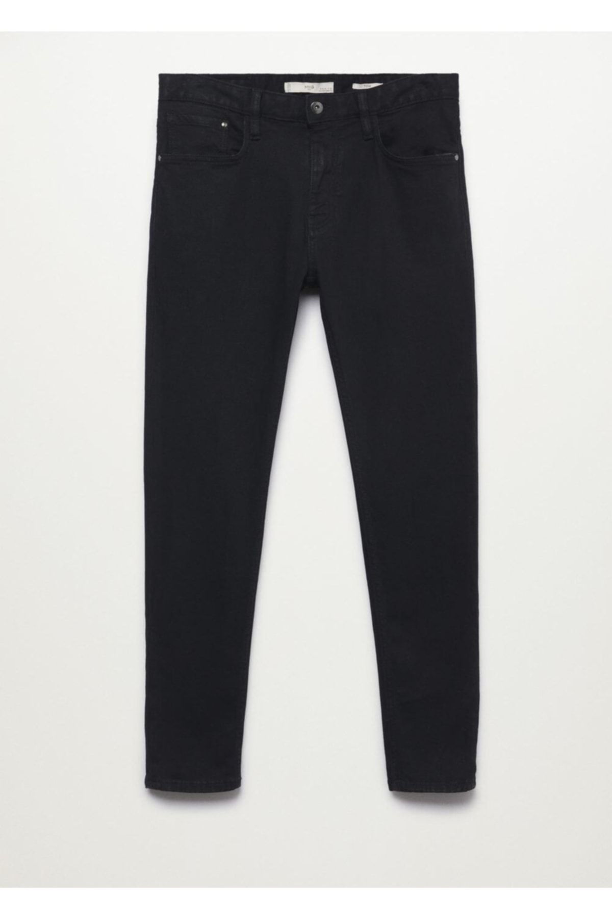 MANGO Man Erkek Siyah denim Tapered Kesim Liyosel Tom Jean Pantolon MB9474