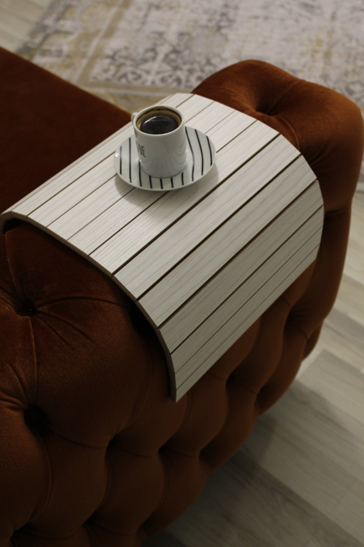 White 4 Pieces 56*27 Portable Sofa Table