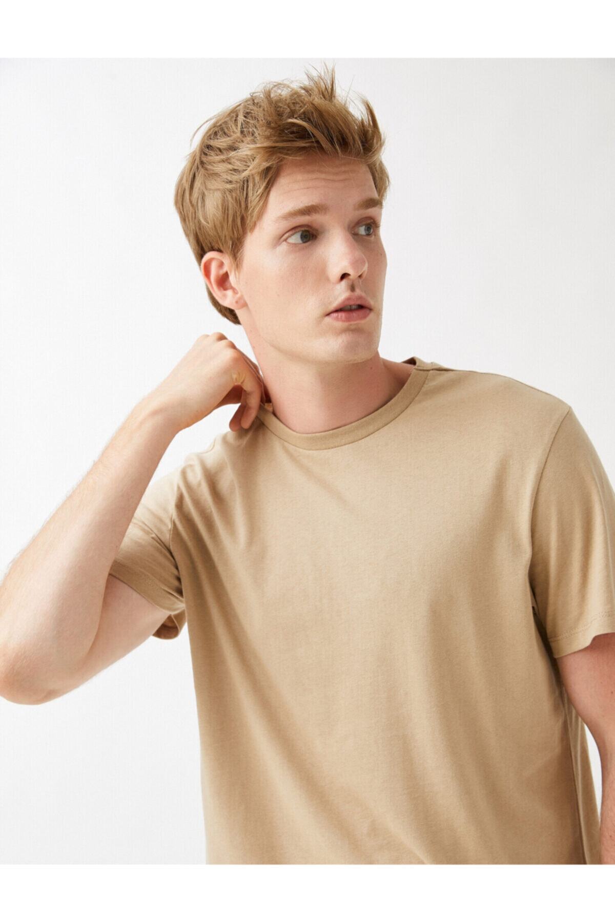 تیشرت مردانه بژ کوتون | TYC00191911448 اورجینال - تصویر 7
