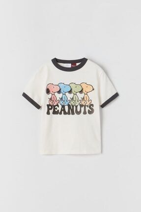Unisex Çocuk Snoopy Baskılı T-shirt 0000200