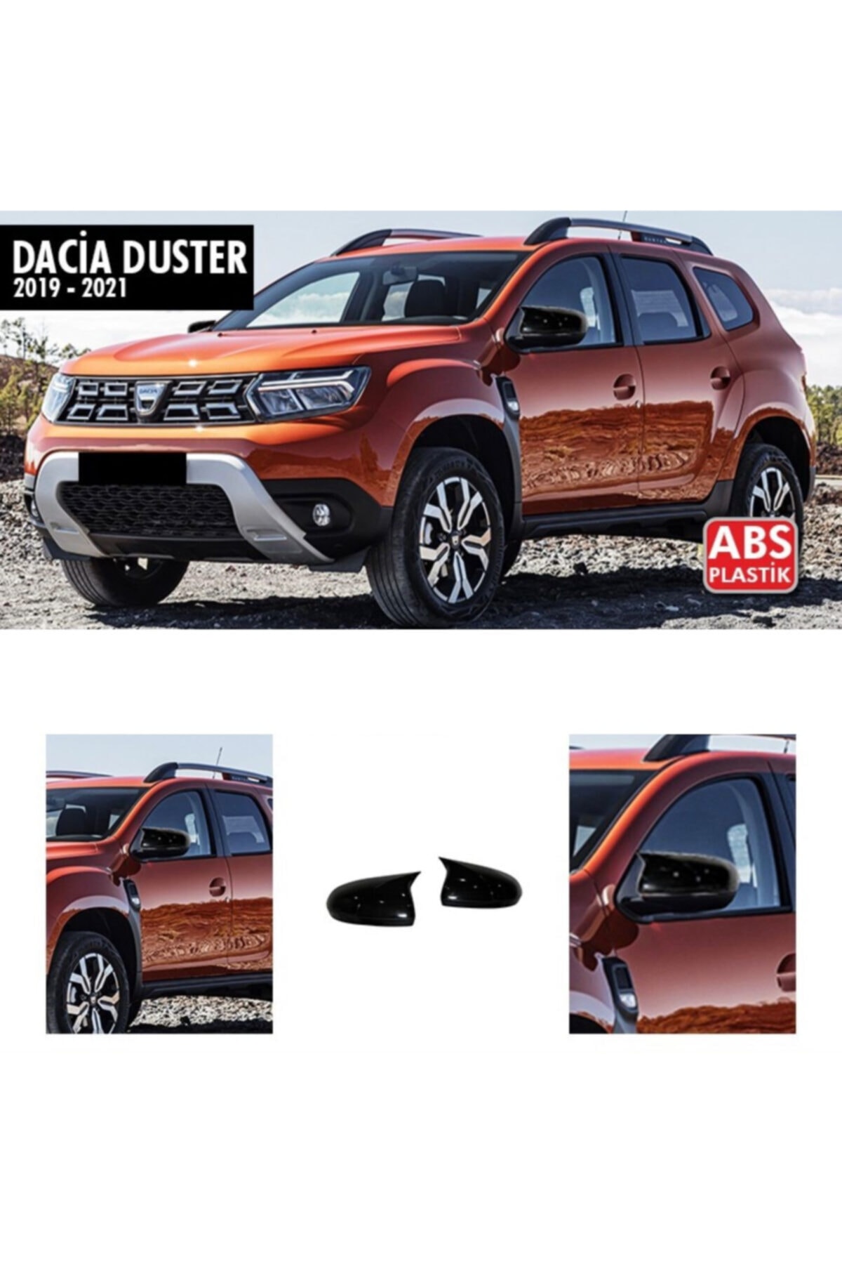 NamTuning Dacia Duster Yarasa Batman Ayna Kapağı 2018 Ve Üzeri Parlak Siyah