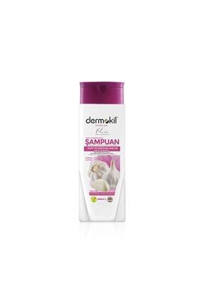 Şampuan Doğal Sarımsak Özlü Kuru ve Mat Saçlar İçin 400 ml DERMOKİL 09
