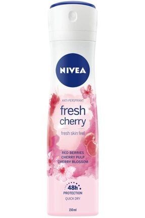 Nıvea Kadın Sprey Deodorant Fresh Cherry, 48 Saat Anti-perspirant Koruma, 150 Ml KLK4580