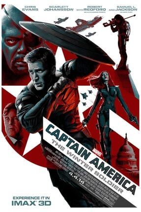 Captain America The Winter Soldier (2014) 50 Cm X 70 Cm Afiş - Poster Crewford TRNDYLPOSTER17440