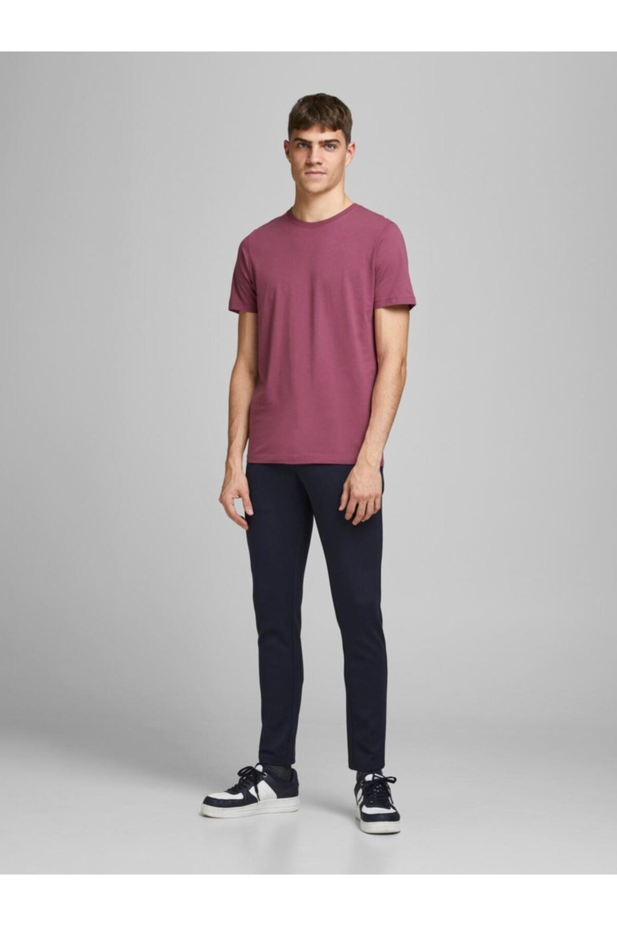 تی شرت صورتی مردانه Jack & Jones جک اند جونز Basic Dusty Rose Jack & Jones